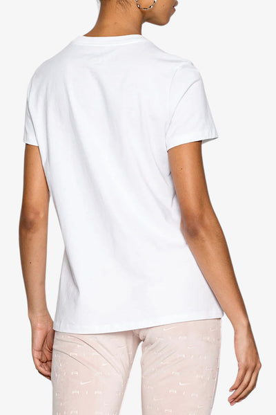 nike sportswear T-Shirt Club Essentials Logo Piccolo Bianco Donna, foto 3