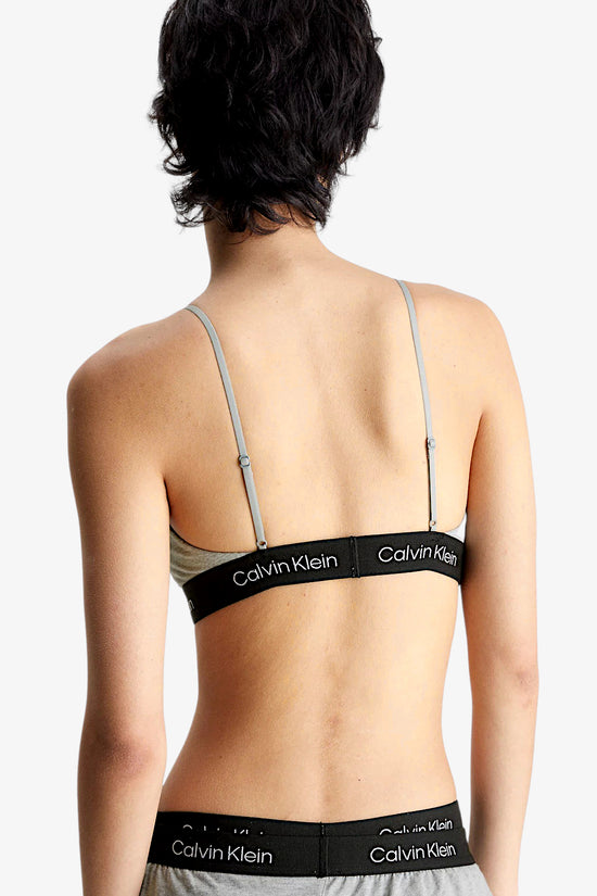 Calvin Klein Underwear Reggiseno Brassiere Sottile Logo Grigio Melange  Donna