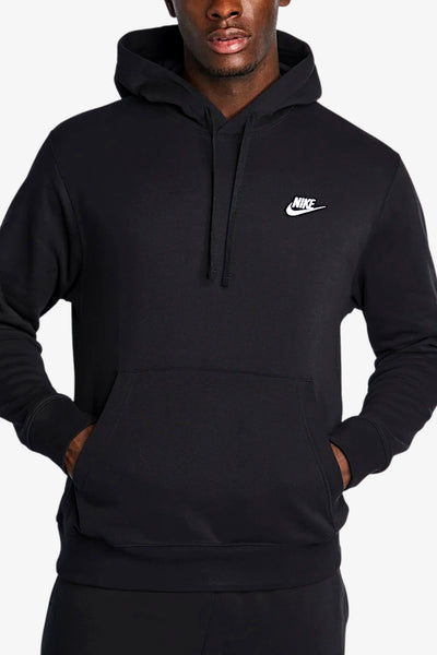 nike sportswear Felpa Con Cappuccio Club Nero Uomo