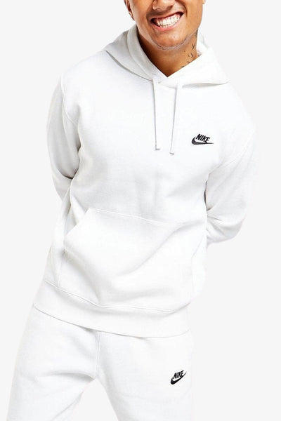 nike sportswear Felpa Con Cappuccio Club Bianco Uomo, foto 1