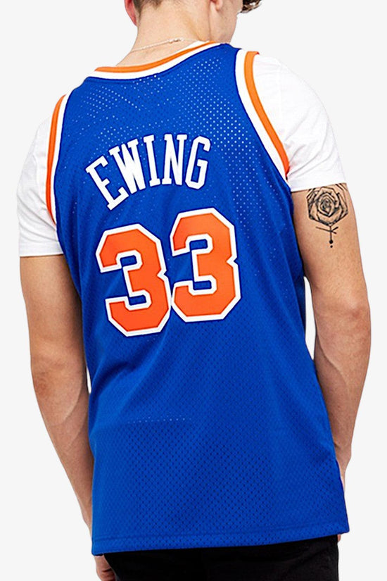 Mitchell & Ness NBA Swingman Ney York Knicks 91 Patrick Ewing Men's Jersey  Blue SMJYGS18186-NYKROYA91PEW