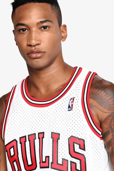 mitchell&ness Canotta Swingman NBA Chicago Bulls Scottie Pippen Bianco Uomo, foto 4