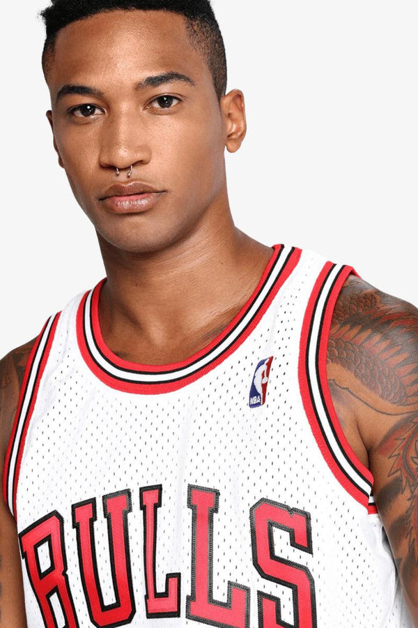 mitchell&ness Canotta Swingman NBA Chicago Bulls Scottie Pippen Bianco Uomo, foto 4