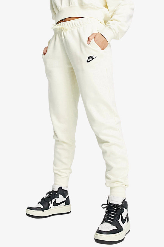 Donna Nike Nike - Pantaloni Sportivi Bianchi Con Logo Oro Rosa