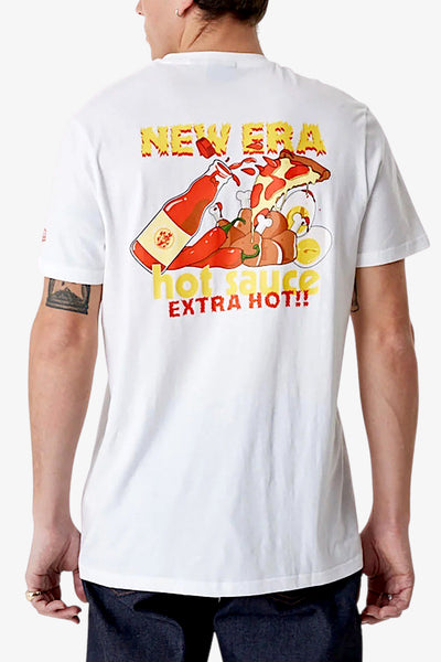 new era T-Shirt Maniche Corte Food Pizza Bianco Unisex, foto 1