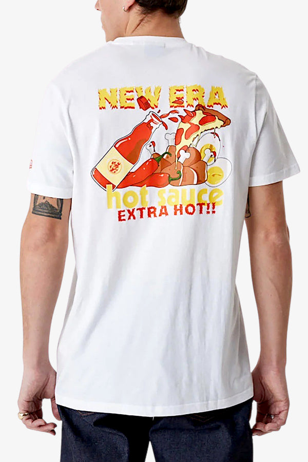 new era T-Shirt Maniche Corte Food Pizza Bianco Unisex, foto 1