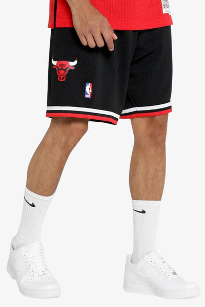 mitchell&ness Shorts Swingman Chicago Bulls Nero Uomo, foto 1