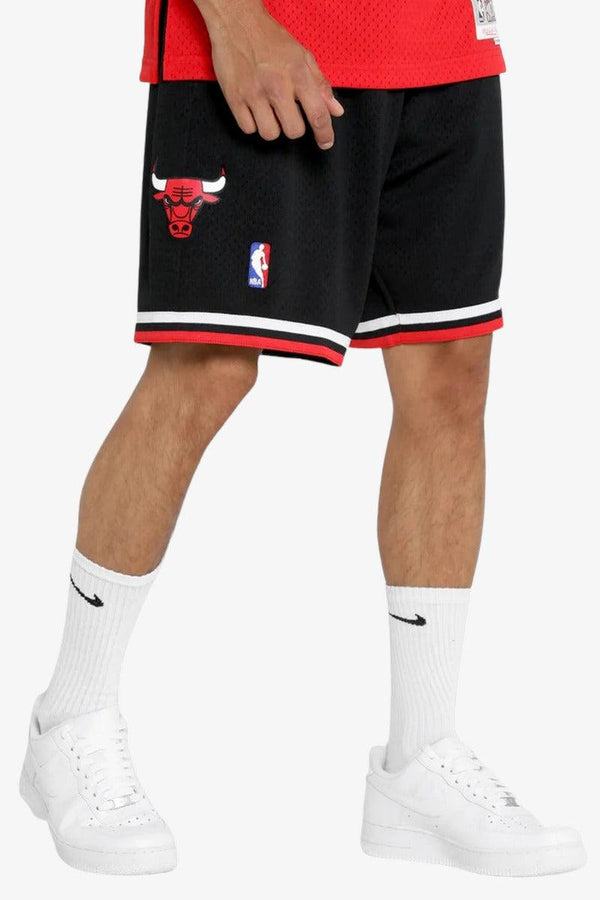mitchell&ness Shorts Swingman Chicago Bulls Nero Uomo, foto 1