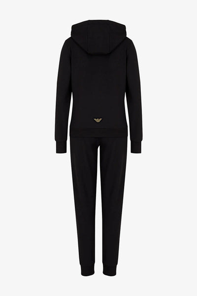 emporio armani ea7 Tuta Full Zip Con Cappuccio Evolution Nero Donna, foto 4