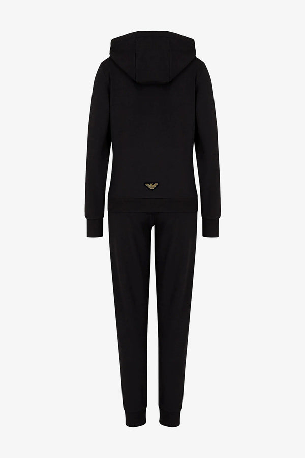 emporio armani ea7 Tuta Full Zip Con Cappuccio Evolution Nero Donna, foto 4