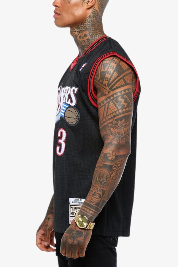mitchell&ness Canotta Swingman NBA Philadelphia 76ers Allen Iverson Nero Uomo, foto 4