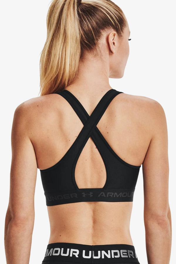 under armour Reggiseno Sportivo Mid Crossback Nero Donna, foto 2