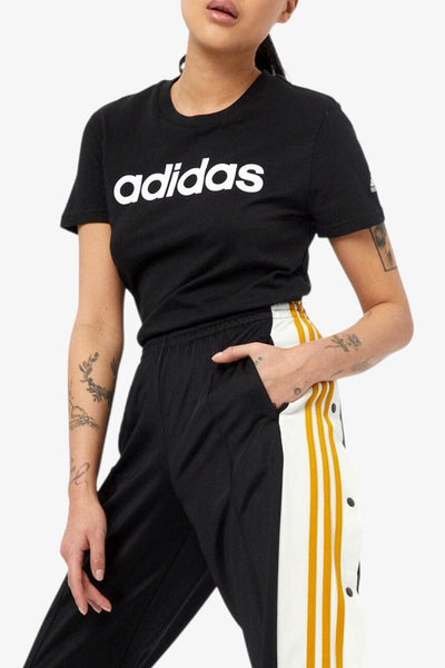 adidas performance T-Shirt Maniche Corte Essentials Slim Logo Nero Donna, foto 1