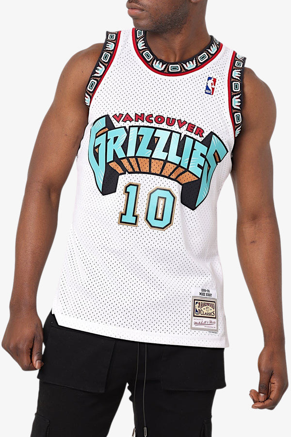 mitchell&ness Canotta Swingman NBA Vancouver Grizzlies 1998-99 Mike Bibby Bianco Uomo, foto 1