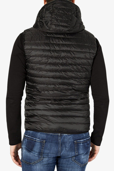 yes zee Gilet Full Zip Con Cappuccio Nero Uomo, foto 4