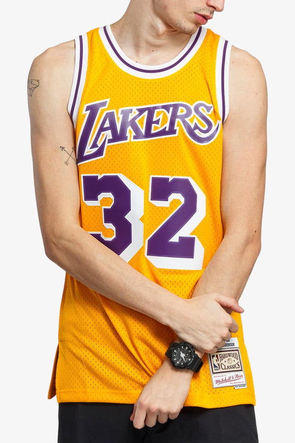 mitchell&ness Canotta Swingman NBA Los Angeles Lakers 1999-00 Magic Johnson Giallo Uomo, foto 1