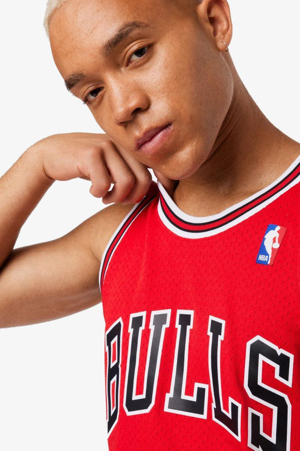 mitchell&ness Canotta Swingman NBA Chicago Bulls 1997-98 Scottie Pippen Rosso Uomo, foto 4
