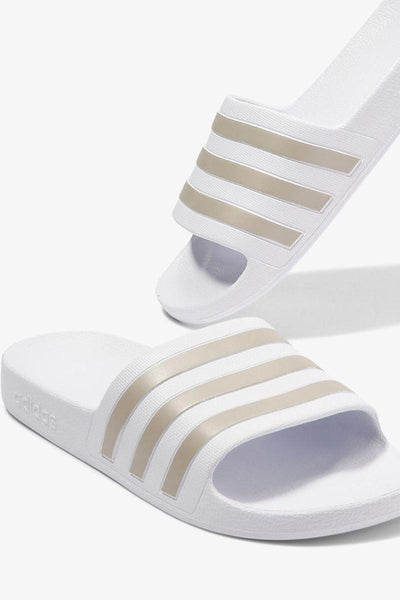 adidas performance Ciabatte Adilette Aqua Bianco Donna, foto 2