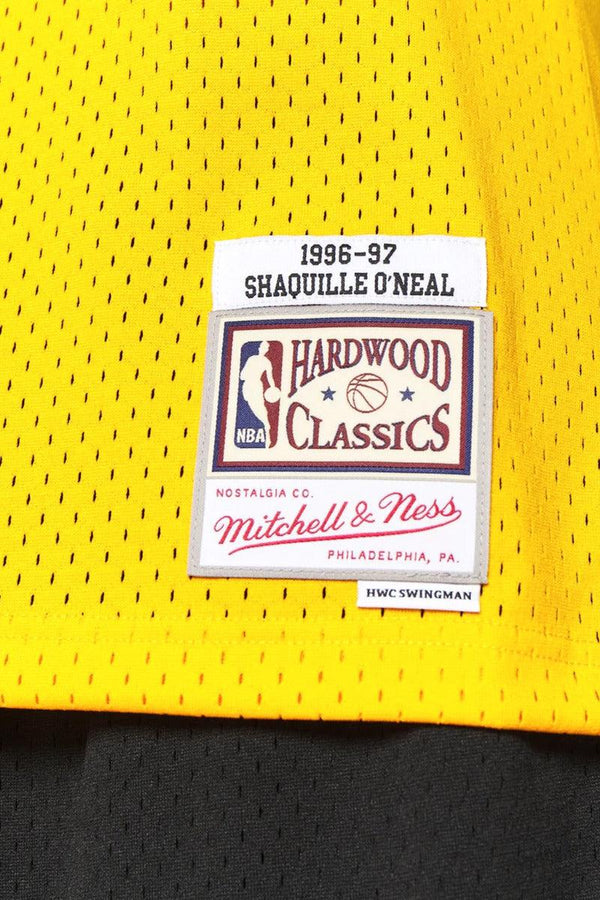 mitchell&ness Canotta Swingman NBA Lakers Shaquille O'Neal 1996 Giallo Uomo, foto 4