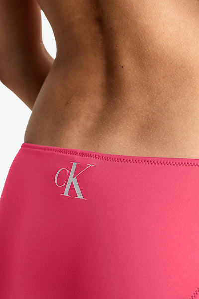 calvin klein swimwear Slip Costume Logo CK Monogram Rosa Donna, foto 2