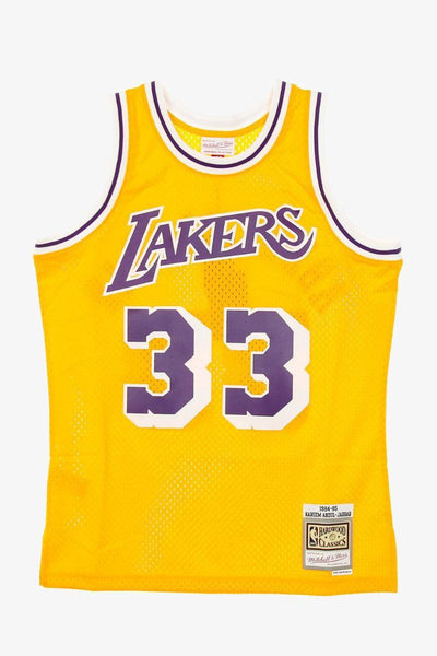 mitchell&ness Canotta Swingman NBA Los Angeles Lakers Kareem Abdul-Jabbar Giallo Uomo, foto 3