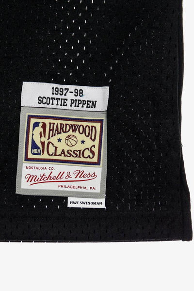 mitchell&ness Canotta Swingman NBA Chicago Bulls Scottie Pippen Nero Uomo, foto 7