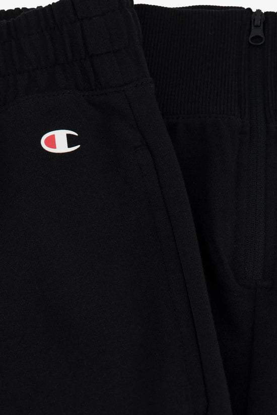 Champion Pantaloni in Spugna di Cotone Nero da Donna