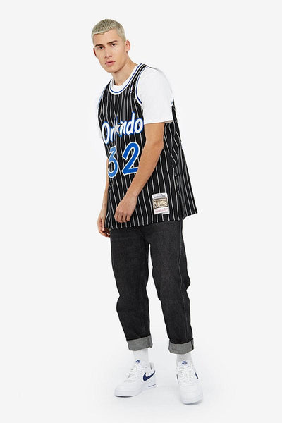 mitchell&ness Canotta Swingman NBA Orlando Magic Shaquille O'Neal Nero Uomo, foto 2