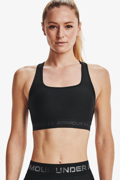 under armour Reggiseno Sportivo Mid Crossback Nero Donna, foto 1