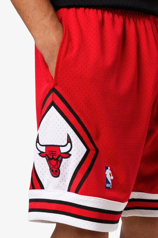 mitchell&ness Shorts Swingman Chicago Bulls Rosso Uomo, foto 4
