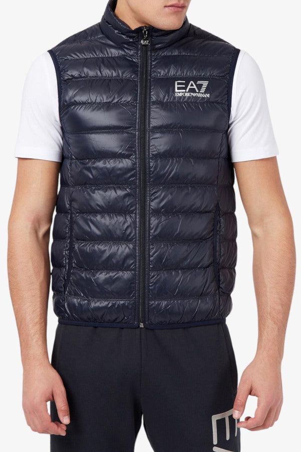 emporio armani ea7 Gilet Piumino Full Zip Packable Core Identity Blu Uomo, foto 1