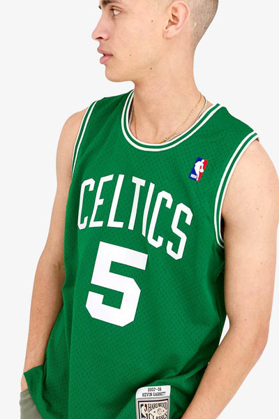 mitchell&ness Canotta Swingman NBA Boston Celtics 2007-08 Kevin Garnett Verde Uomo, foto 4