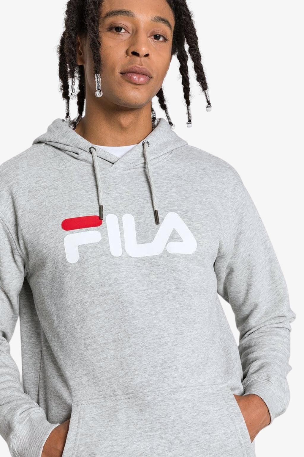 Fila Felpa Con Cappuccio Unisex Barumini Grigio Melange MOUD