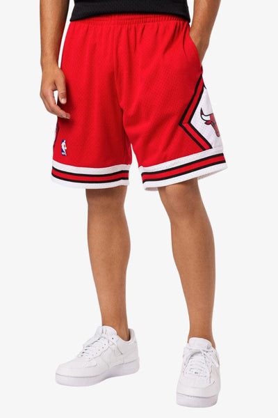 mitchell&ness Shorts Swingman Chicago Bulls Rosso Uomo