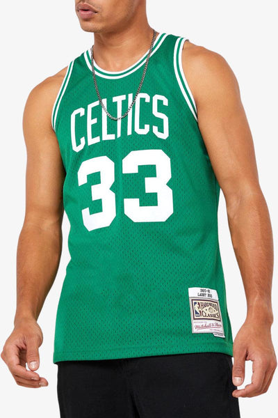mitchell&ness Canotta Swingman NBA Boston Celtics Larry Bird Verde Uomo, foto 1