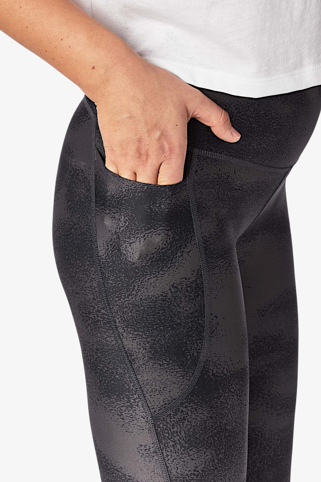 Under Armour Leggings Heatgear No-slip Waistband Printed Sfum. Grigio/nero  Donna