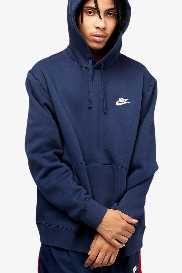 nike sportswear Felpa Con Cappuccio Club Blu Uomo, foto 1