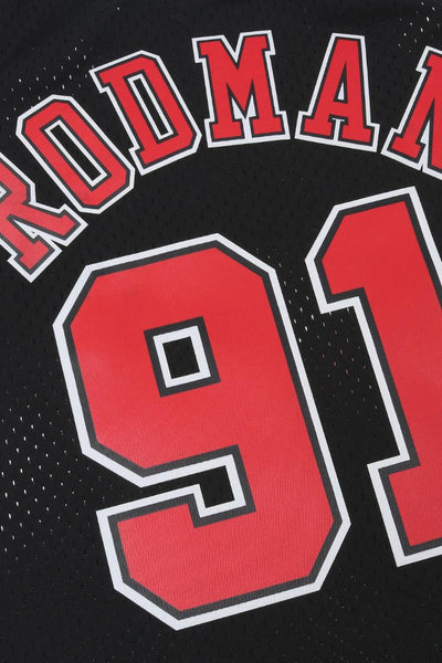 mitchell&ness Canotta Swingman NBA Chicago Bulls Dennis Rodman Nero Uomo, foto 7