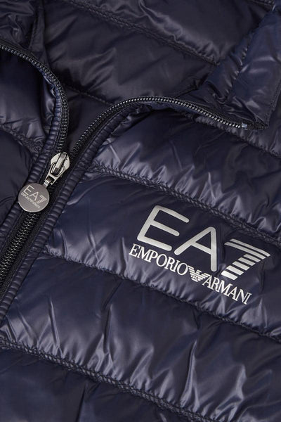 emporio armani ea7 Gilet Piumino Full Zip Packable Core Identity Blu Uomo, foto 4