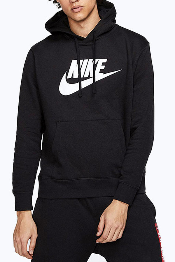 nike sportswear Felpa Con Cappuccio Club Nero Uomo, foto 1