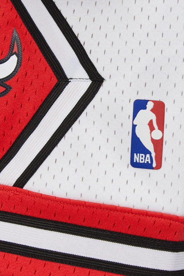 mitchell&ness Shorts Swingman NBA Chicago Bulls Bianco Uomo, foto 4