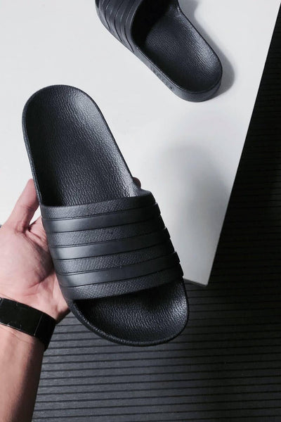 adidas performance Ciabatte Adilette Aqua Nero Uomo, foto 2