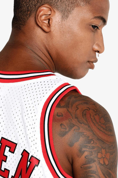 mitchell&ness Canotta Swingman NBA Chicago Bulls Scottie Pippen Bianco Uomo, foto 5