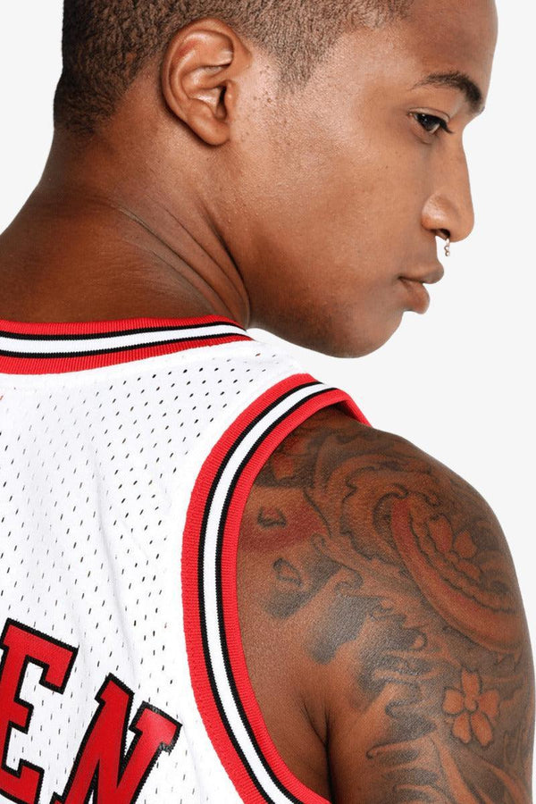 mitchell&ness Canotta Swingman NBA Chicago Bulls Scottie Pippen Bianco Uomo, foto 5