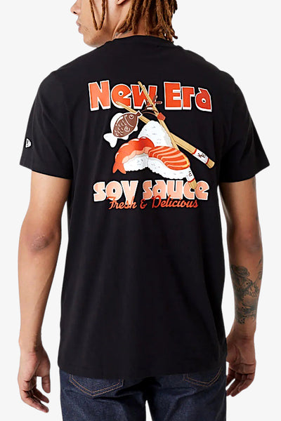 new era T-Shirt Maniche Corte Food Sushi Nero Unisex