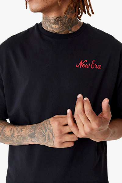 new era T-Shirt Maniche Corte Pizza Alligator Nero Uomo, foto 3