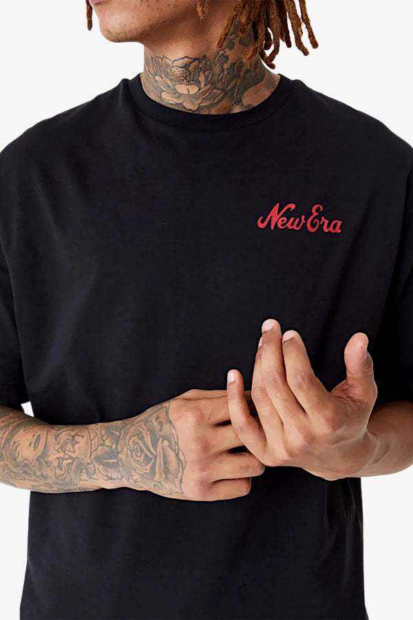 new era T-Shirt Maniche Corte Pizza Alligator Nero Uomo, foto 3