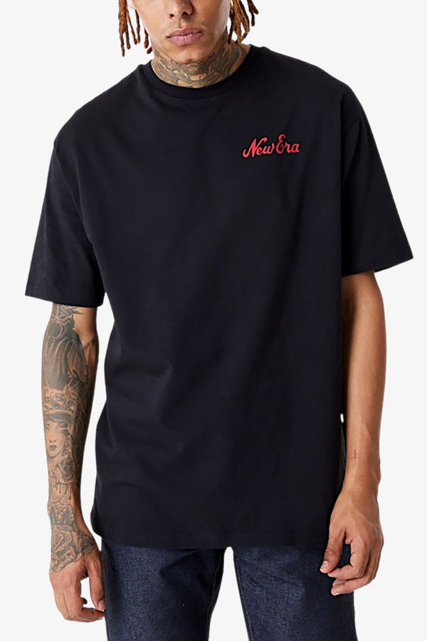 new era T-Shirt Maniche Corte Pizza Alligator Nero Uomo, foto 4