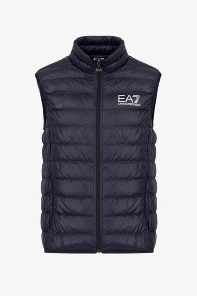 emporio armani ea7 Gilet Piumino Full Zip Packable Core Identity Blu Uomo, foto 2