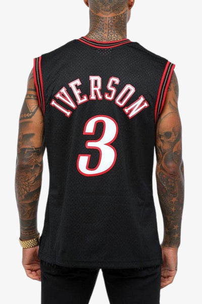 mitchell&ness Canotta Swingman NBA Philadelphia 76ers Allen Iverson Nero Uomo, foto 3